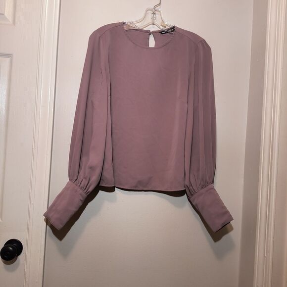 SHEIN Mauve Long Sleeve Blouse - Picture 7 of 7